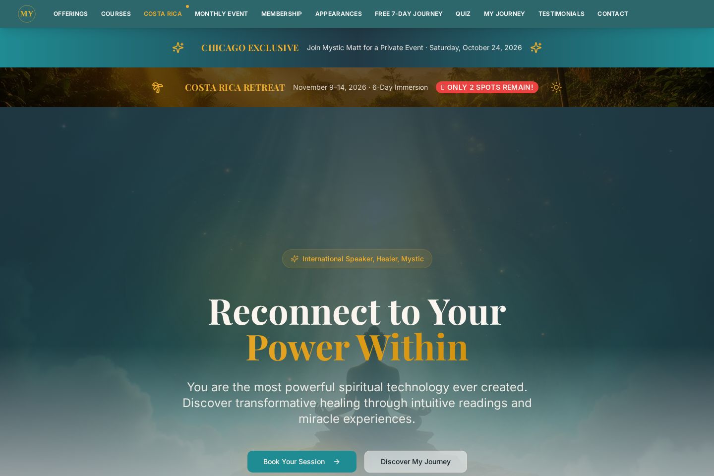 Mystic Matt Young website preview