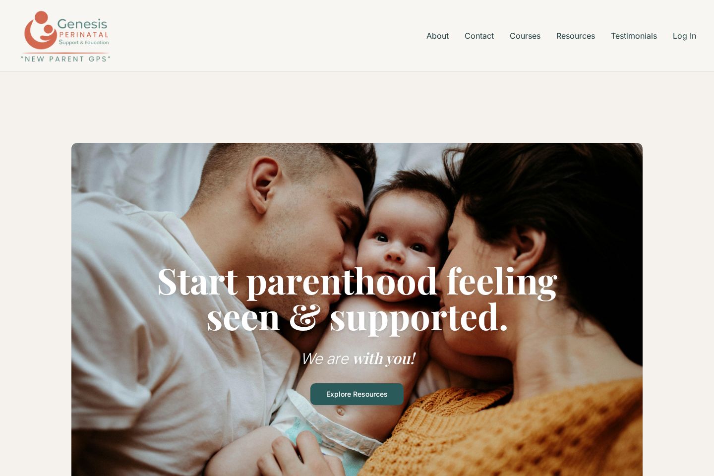 New Parent GPS website preview